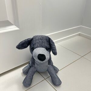 Preowned Navy Cute Dog Door Stopper Decorative for Home & Office great condition